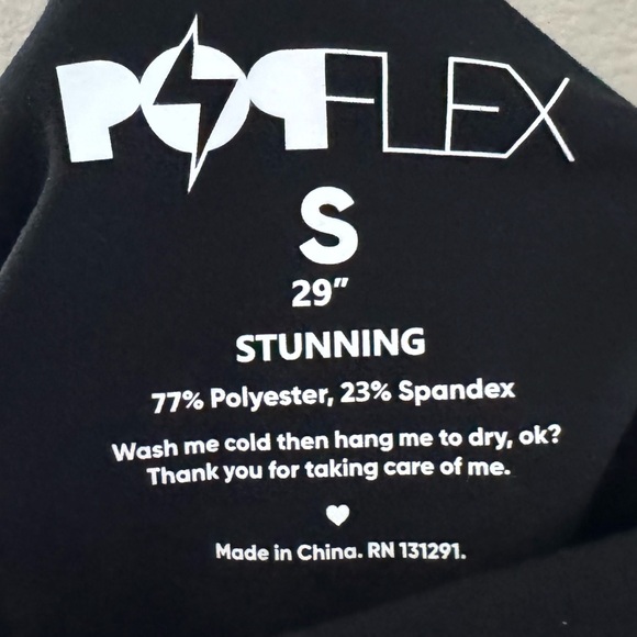 Popflex Supersculpt Flare Pant Small Black 29" Activewear Workout Gym Training - Picture 12 of 12